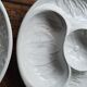 4 barbotine plates with artichoke design by Bordallo
