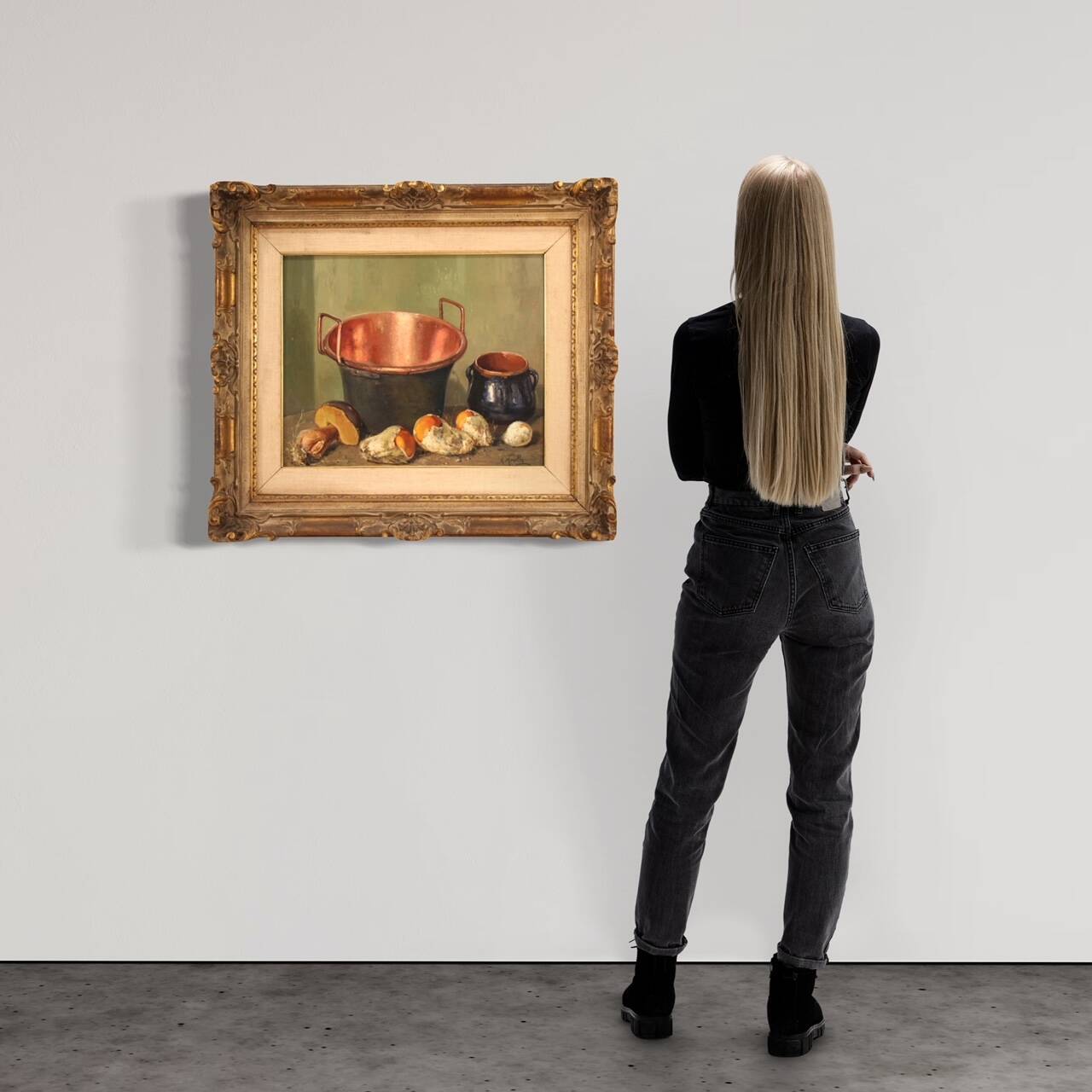 Superbe tableau signé nature morte du milieu du 20ème siècle