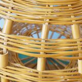 Bamboo ceiling lampshade, vintage