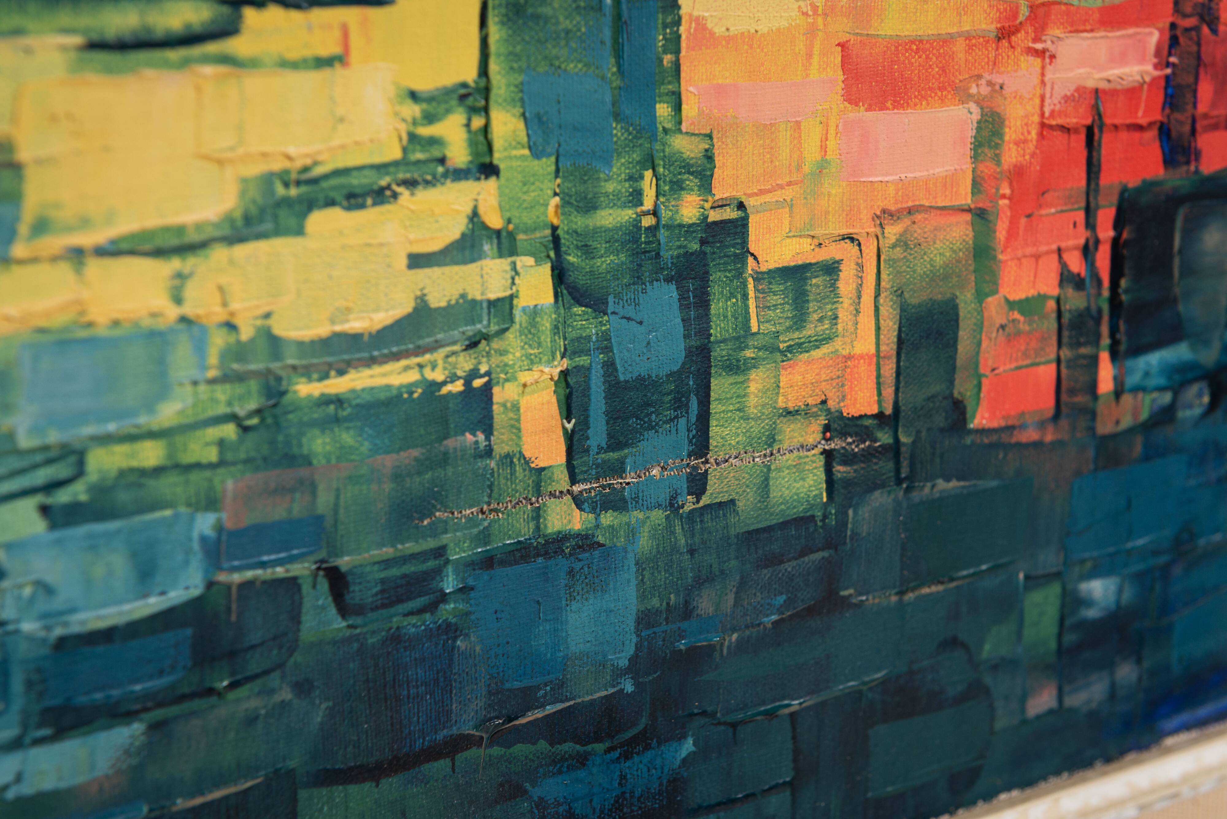 Peinture abstraite atmosphérique