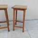 Pair of vintage pine stools from the 80s
