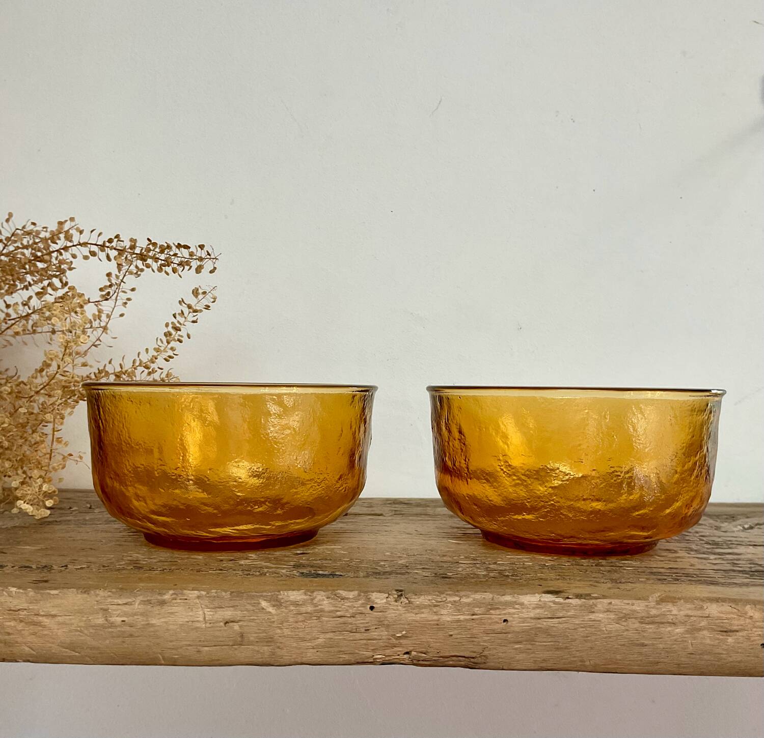 6 bols en verre Arcoroc Sierra ambrés