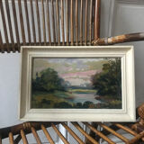 Huile paysage ancienne
