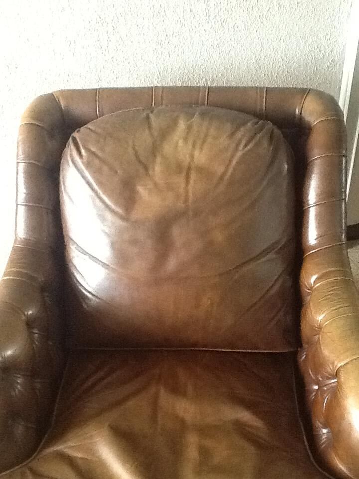Armchair in leatherette vintage