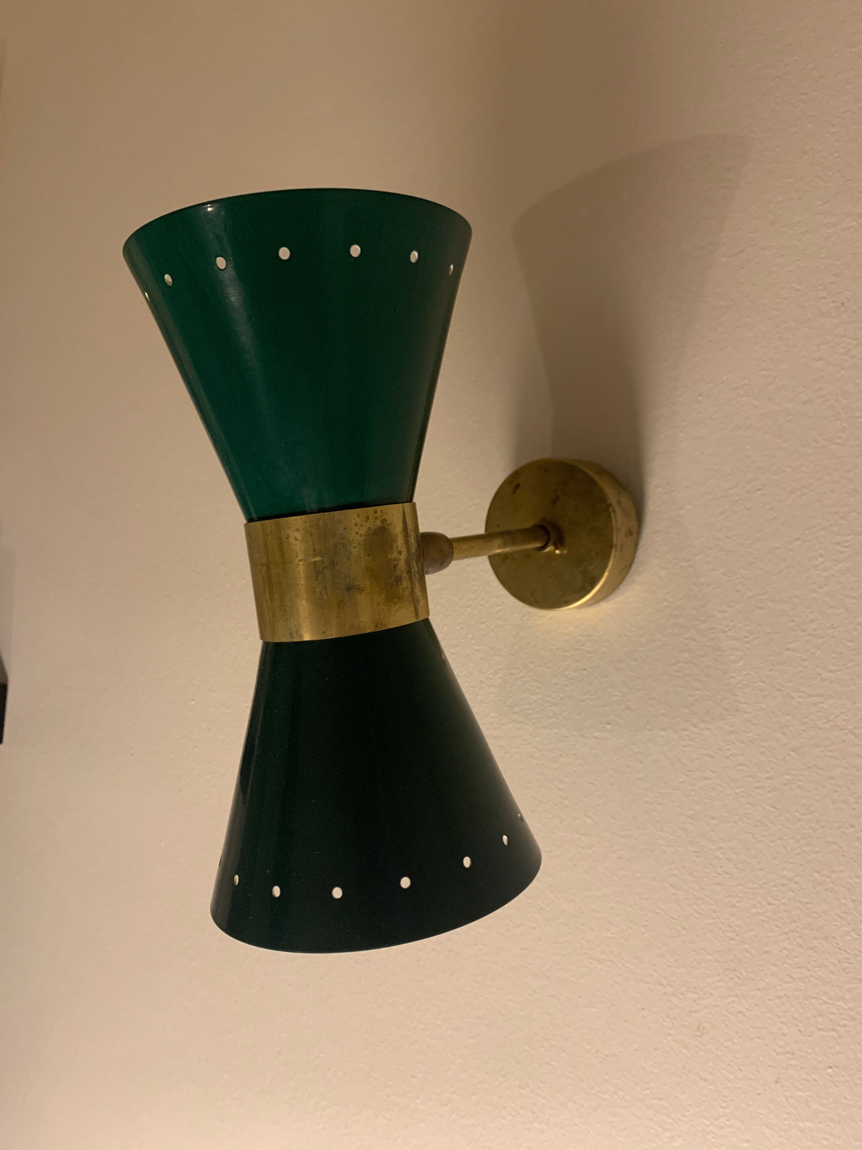 Wall lamp diabolo duck green