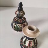Openwork glazed ceramic candlestick-lantern – Tunisia, 1960s–1980s