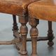 Set of 2 Wooden and Sheepskin Leather Dining Chairs from the Early 1900s