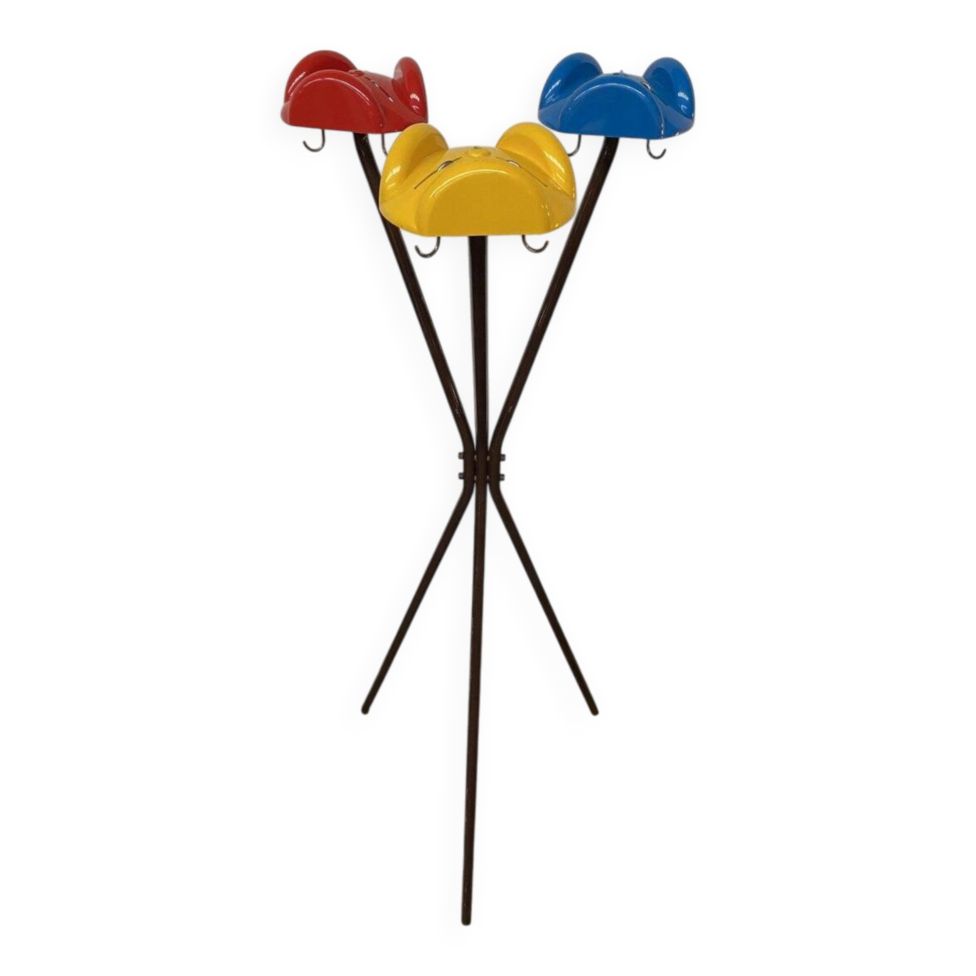 Italian multicolored Tricorno coat rack by Enzo Mari for Danese, 1970s
