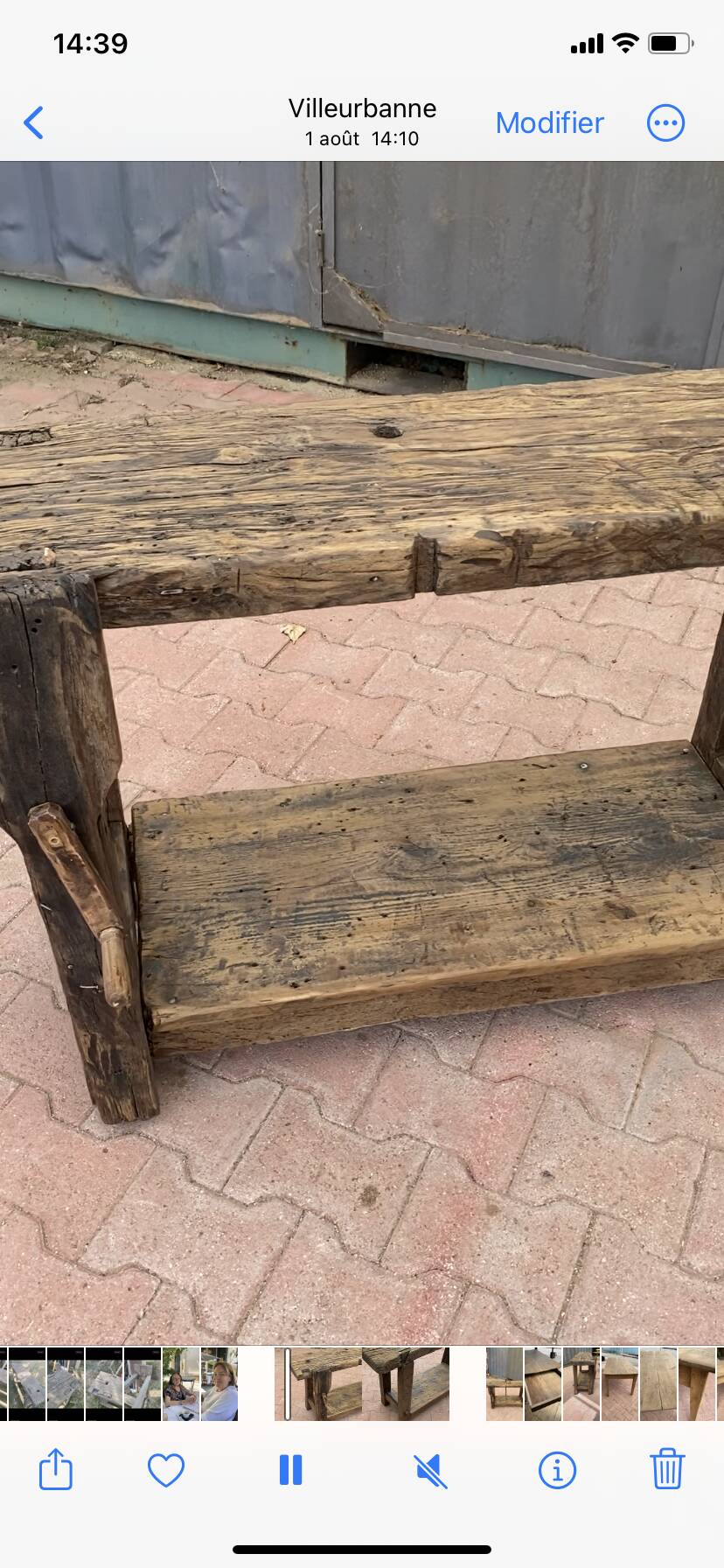 Old carpenter's workbench