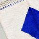 Moroccan Berber carpet beni ouarain contemporary with majorelle blue patterns