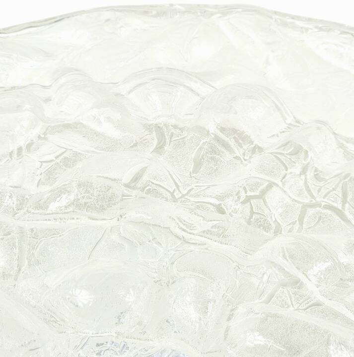 Large Mid-Century Modern Murano Ice Glass Flush Mount from Doria, 1960s