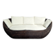 Banquette en rotin marron