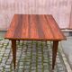 Scandinavian extendable dining table in lacquered wood and rosewood, 150cm.