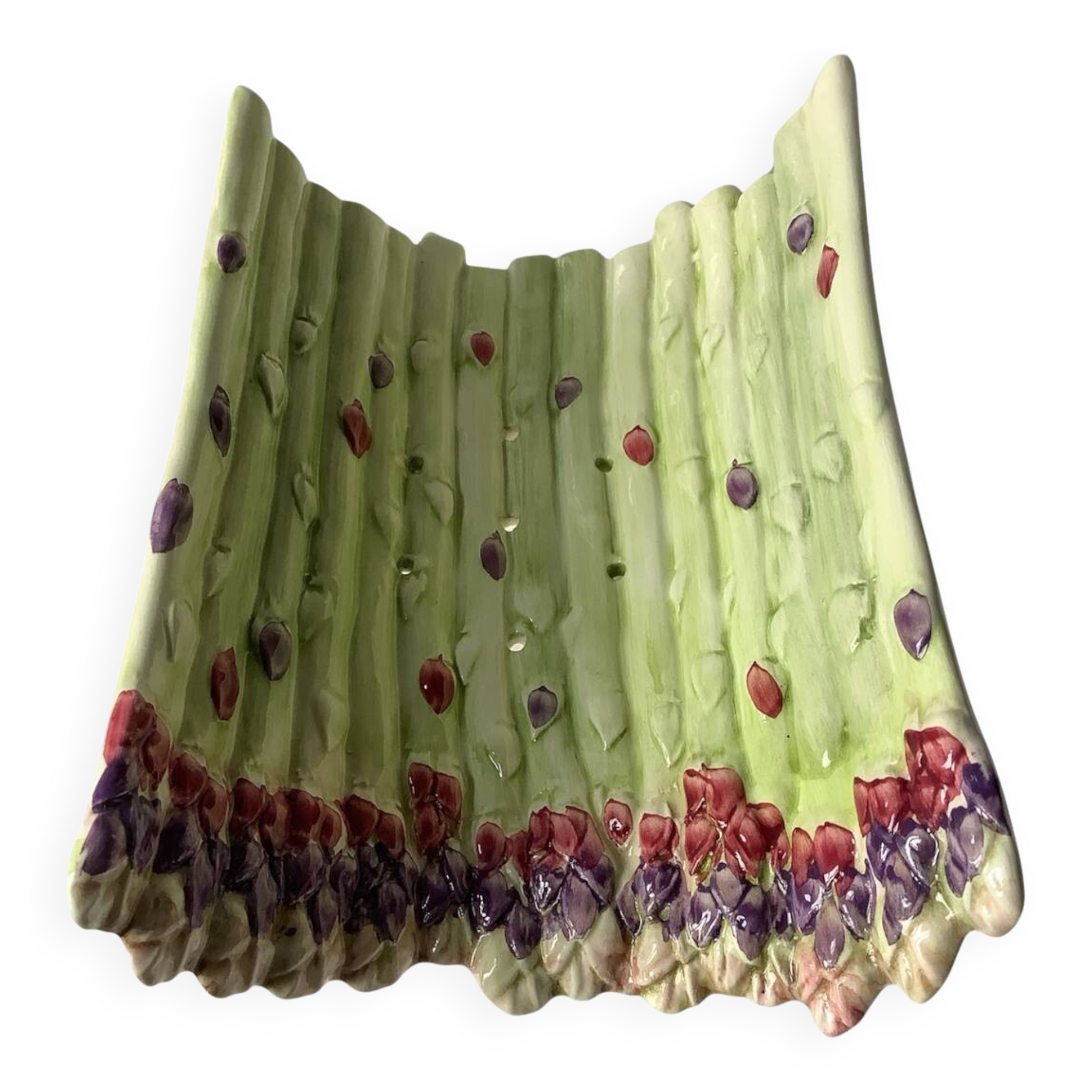 Vintage slip asparagus dish