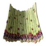 Plat à asperges en barbotine vintage