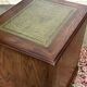 Office cabinet in oak with English leather top from the 1990s.
