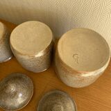 Stoneware kitchen pot signed CR