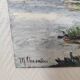 Riverside landscape painting (signed Chevalier)