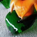 Set of three Murano flower candlesticks