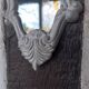 Small patinated baroque mirror