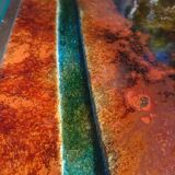 Set of 2 tables enamelled lava