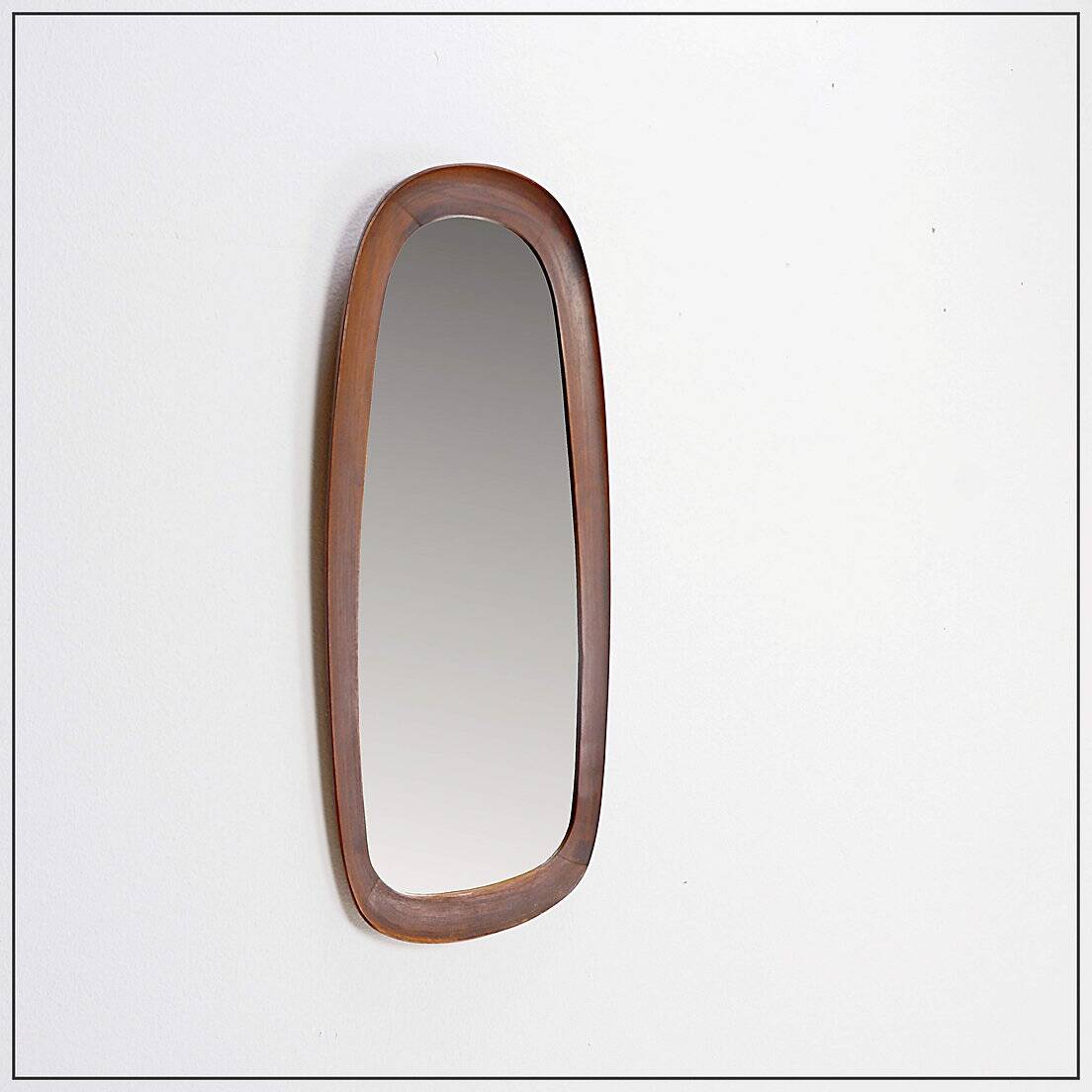1960s Danish teak mirror H:73cm