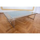 Marble and glass coffee table, Italy 1970s