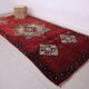 Burgundy Vintage Moroccan Rug 160 x 350 cm - Berber Wool Rug - Handmade rug
