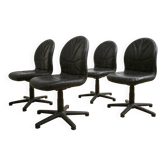 Suite de 4 fauteuils de bureau vintages Straford