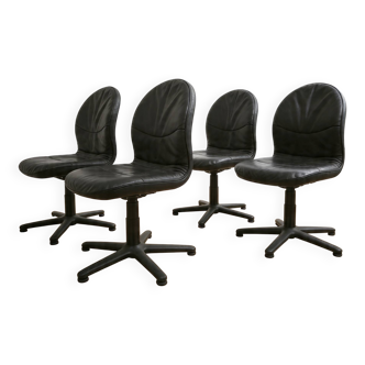 Set of 4 vintage Stratford office chairs.