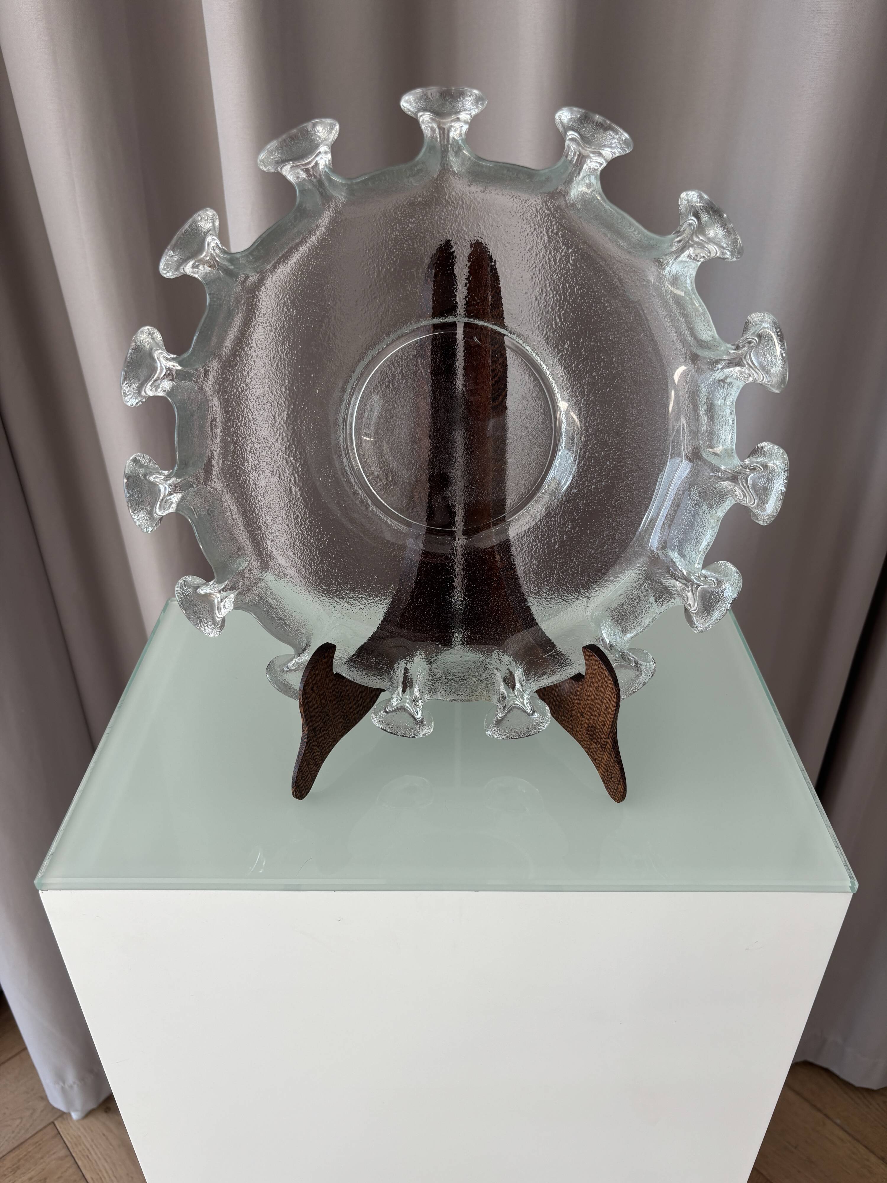 Humppila Finland Splash Art Glass Bowl / Plate –Scandinavian Design
