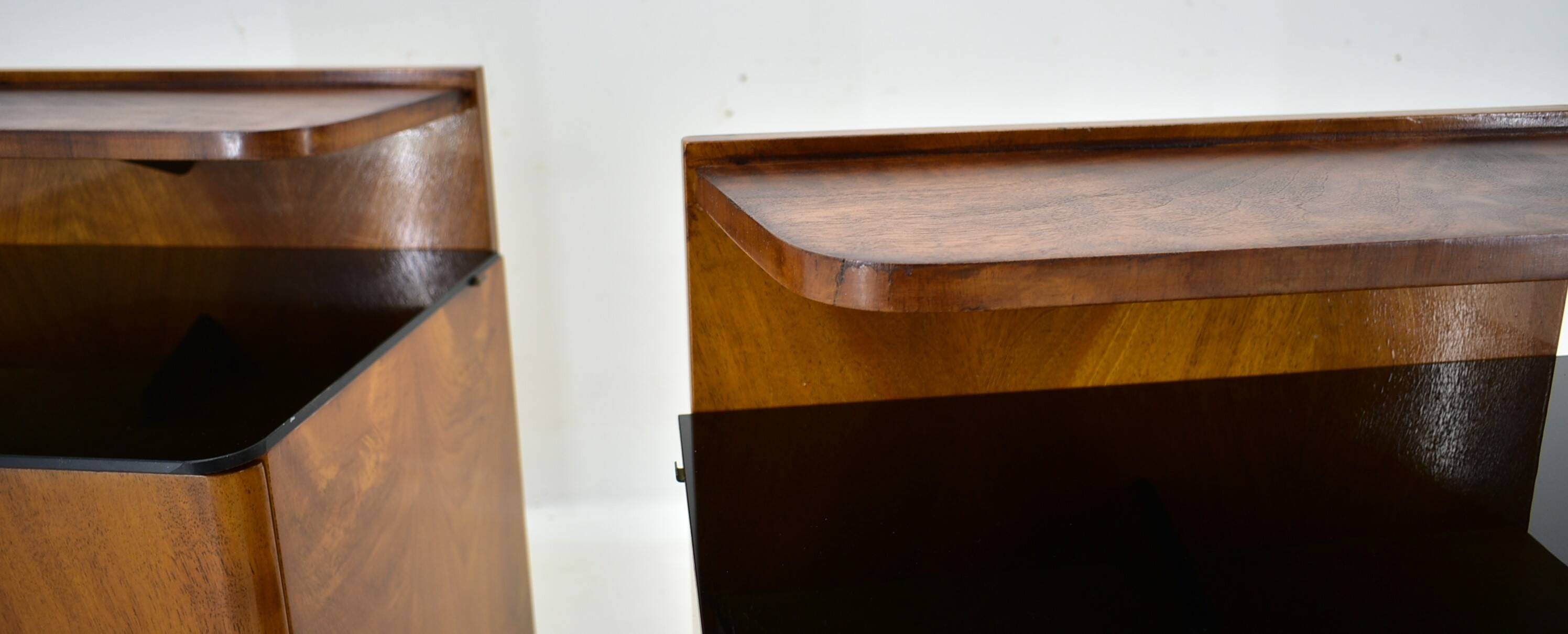 Pair of Midcentury Czechoslovakian Bedside Tables, 1940s