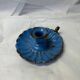 Blue enameled candle holder