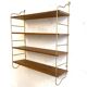 Etagère string laiton et hêtre, 1960