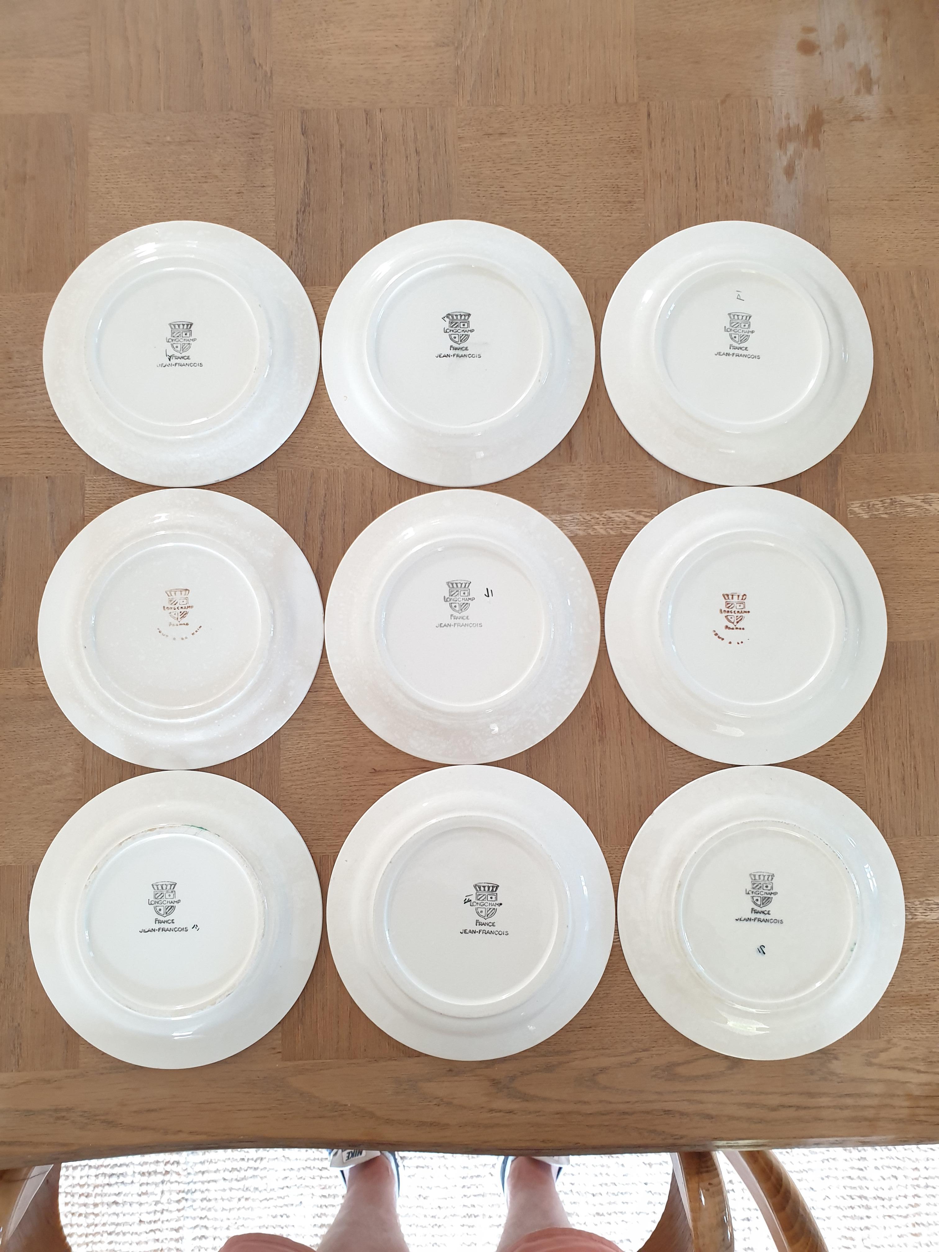 Longchamp earthenware dessert plates
