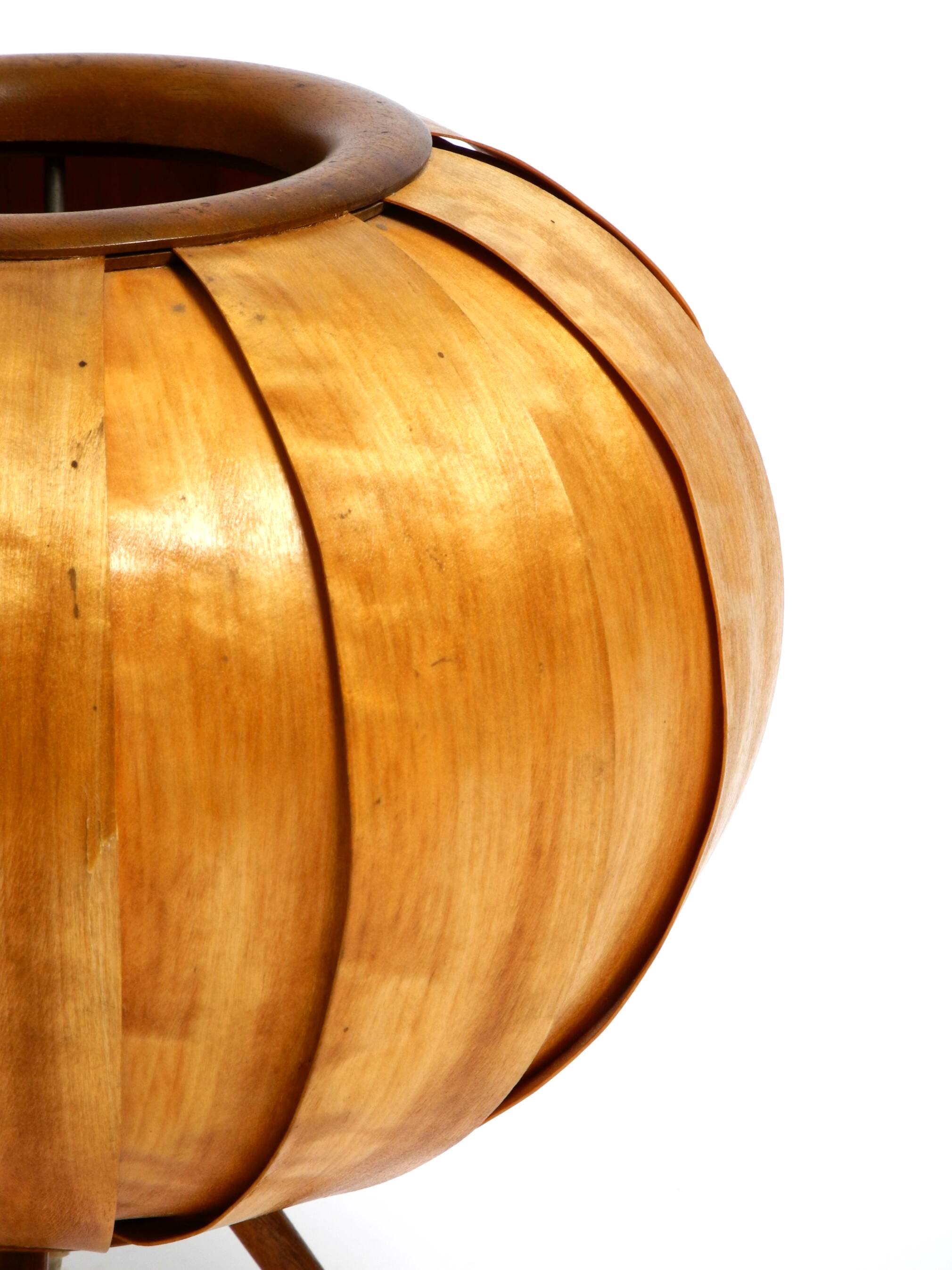 Large Mid Century Modern bentwood lamella tripod Table Lamp
