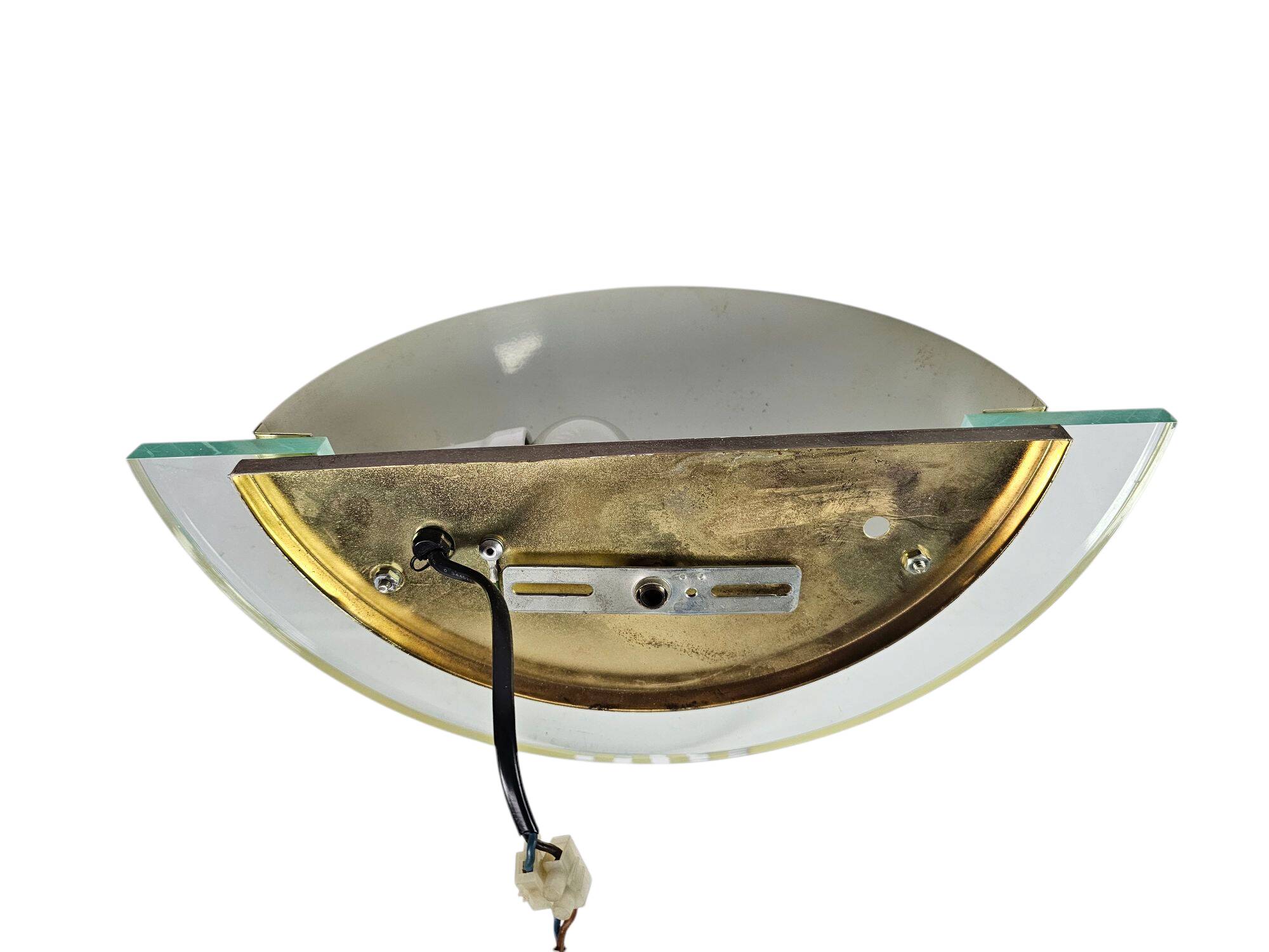 Vrieland design - Holland - ceiling lamp - globe - gold- brass -  80s