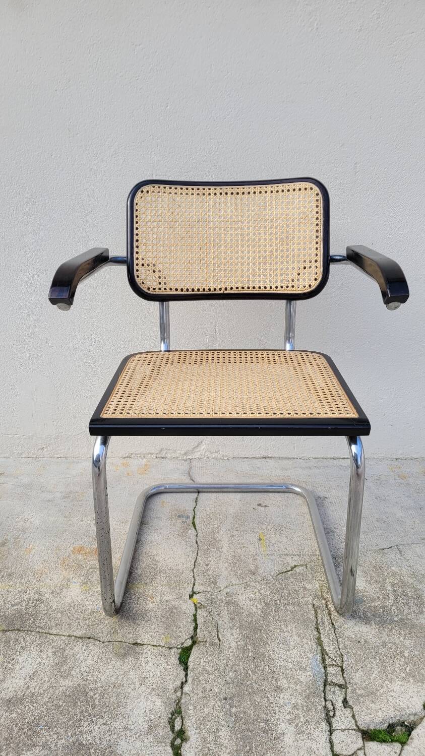 Marcel Breuer armchair model b64 cesca signed Made in Italy