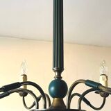 Vintage neoclassical style column chandelier 50s