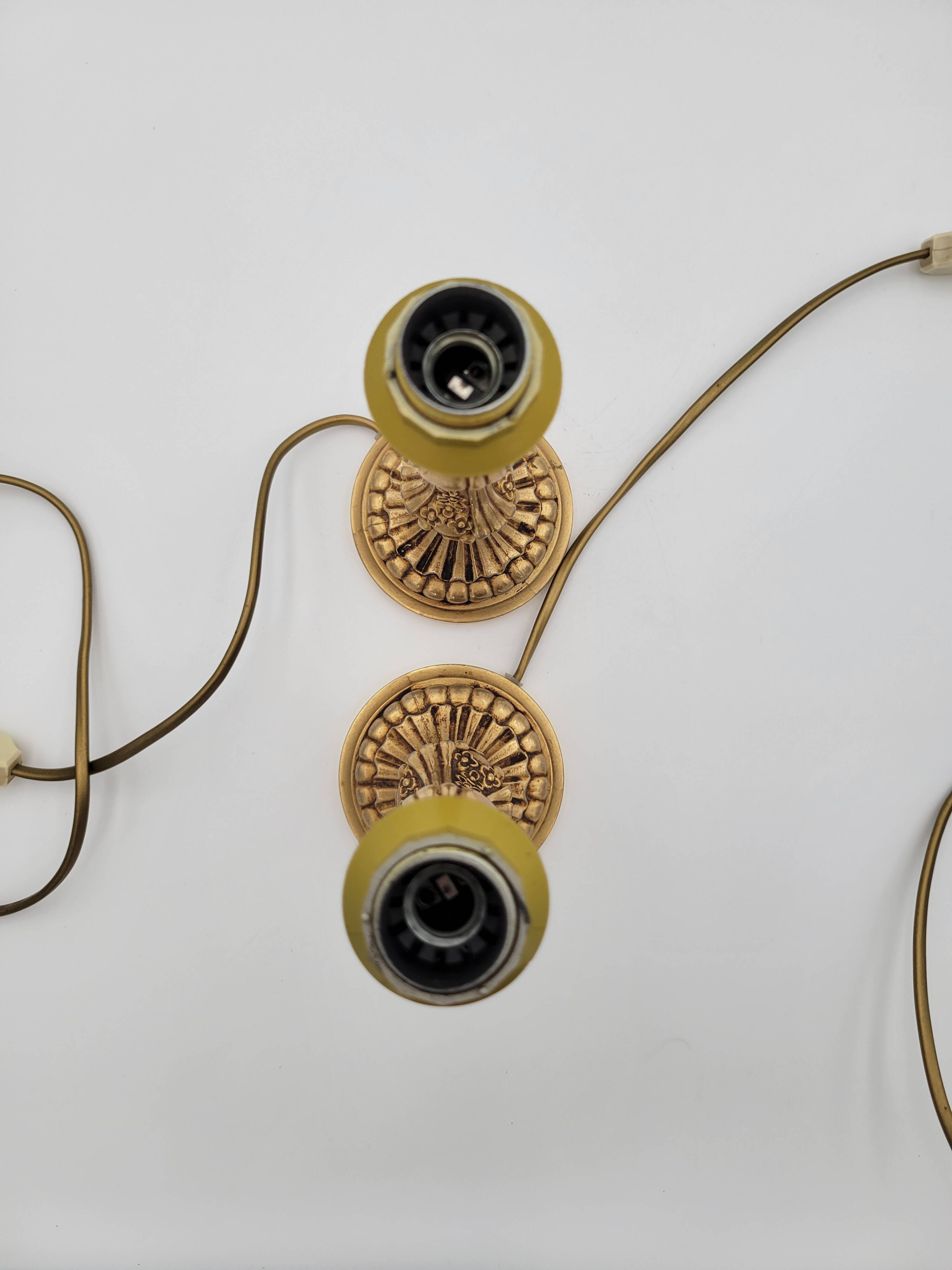 Pair of bronze lamp bases