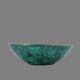 Malachite and brass cup