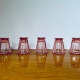 Verres à liqueur rose