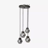 Cascade chandelier - vintage - aluminum and glass