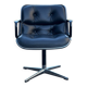 Charles Pollock Executive office chair Knoll black leather 1960