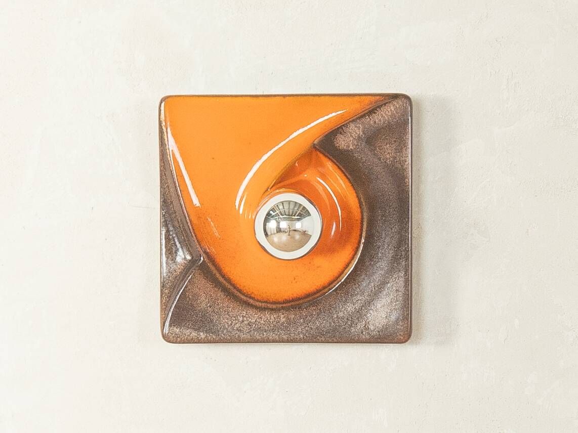 Striking Fat Lava wall lamp by Goebel, 1970s, Space Age design