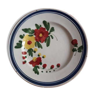Small craft plate ITALY décor flowers