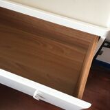 White room lancated three drawers details handles