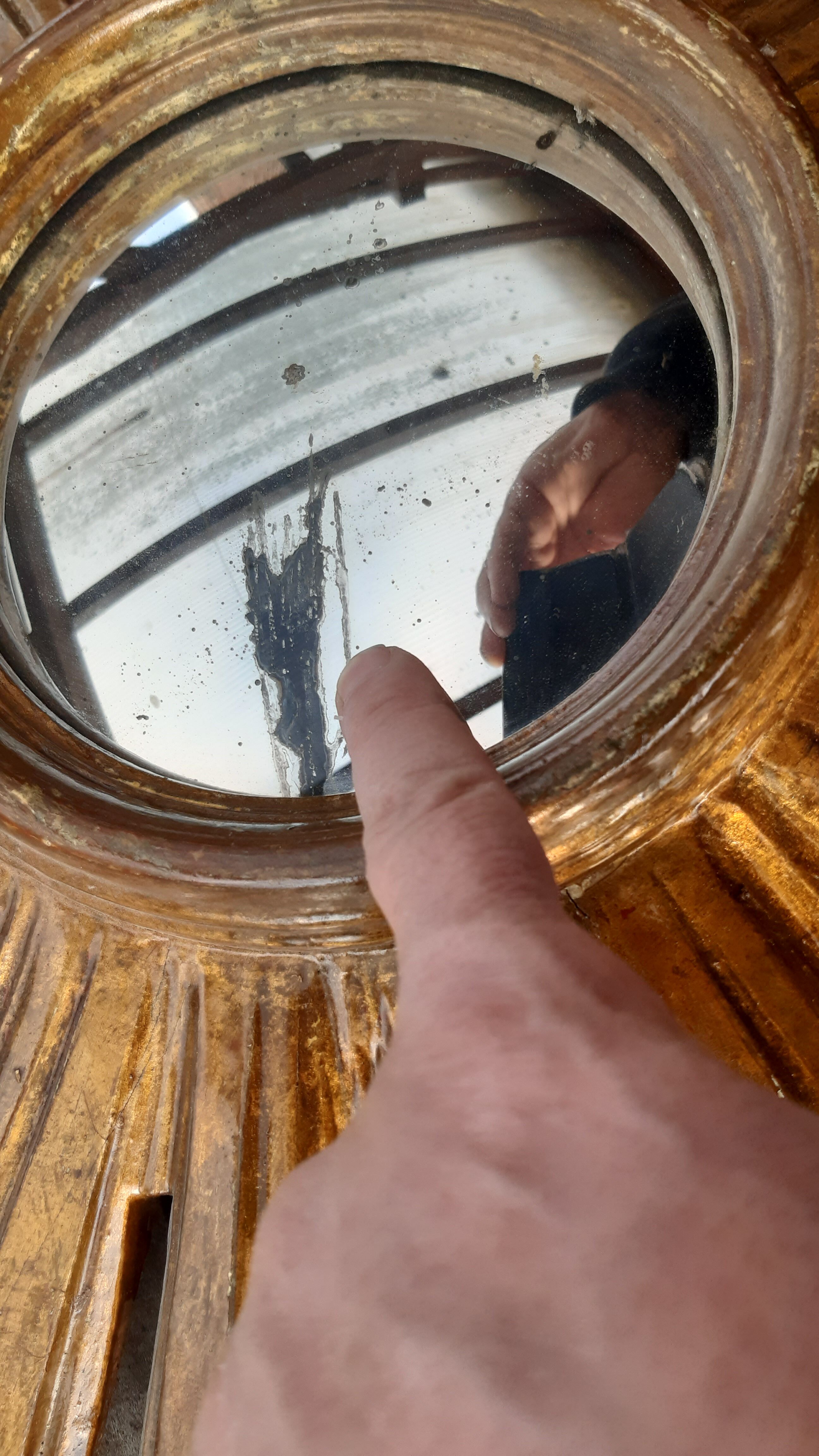 Wooden sun mirror 1950 - 60cm