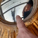 Miroir soleil en bois 1950 - 60cm
