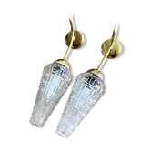 Pair of glass Tulip wall light